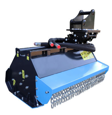 Ποιότητα  Certified Q355B Excavator Flail Mower 2000mm Cutting Machine in Orange/Black Color Εργοστάσιο