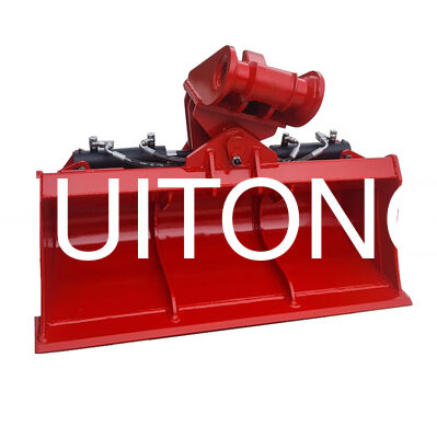 Excavator Hydraulic Tilt Bucket 1,2m³ Wide Tilting Ditch Attachment Bucket for 25-30Ton Excavator PC260 CAT329 DX300 R305 SY305 XE260 Construction Diggers