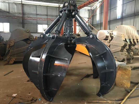 Συμβατός με εκσκαφέα 5-9 τόνων, αρπάγη φλούδας πορτοκαλιού Huitong ιδανική για χειρισμό απορριμμάτων / αποβλήτων, προσαρμοσμένη και εγκεκριμένη CE