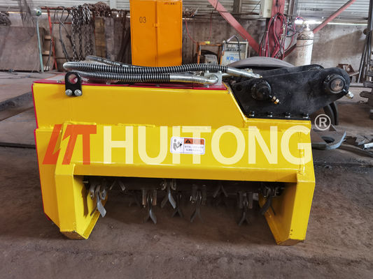 Πιστοποιημένο Q355B Excavator Flail Mower 2000mm Μηχανή Κοπής σε πορτοκαλί/μαύρο χρώμα