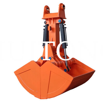 Factory Supply Excavator Hydraulic Clamshell Bucket HUITONG High Quality Q355B Material 17-20Ton 1.0-1.2m for Material Re-handling/Foundation Excavation/Ship Hold Loading & Unloading