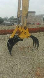 1000-2200mm πλάτος ανοίγματος Excavator Log Grapple για μαύρο / μπλε ξύλο / δέντρο / Tock Grabbing