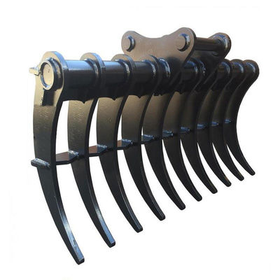 Χάλυβα Excavator Brush Rake με κοφτερά Tines Κανονικό σχήμα 200-4000kg για την ιδανική ανασκαφή