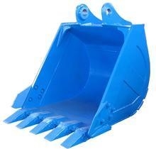 Κίτρινο Μαύρο Νέο 1.0 M3 Εκσκαφέας Rock Bucket Q355 NM400 Hardox450 Με Δόντια Δύναμης