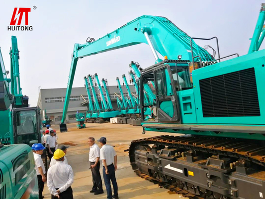 Επεκταμένο μήκος Μεγάλη εμβέλεια Excavator Boom Κίτρινο χρώμα για την απομάκρυνση βυθού Καταστροφή Εργασίες εξόρυξης