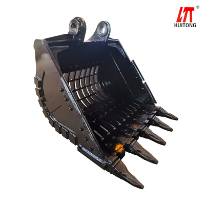 Κίτρινο Μαύρο Q355B NM400 Hardox550 Σκελετό Excavator Bucket για διάφορες εργασίες ανασκαφής