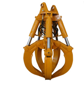 Προσαρμοσμένο 1-50t Excavator Πορτοκαλί Peel Grab Υδραυλική περιστροφή