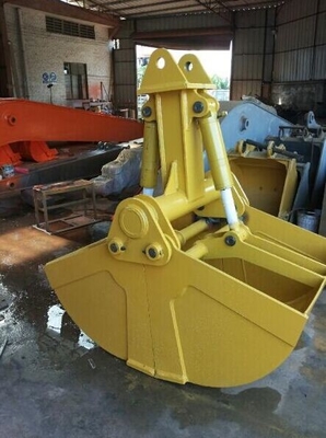 Hardox550 Excavator Clamshell Bucket Capacity Κίτρινος κουβάς για βαρέους εξορυκτικούς μηχανισμούς