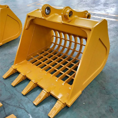 Αντίσταση Excavator Σκελετό κουβά Προσαρμοσμένο λογότυπο Χρώμα Sieve Grid κουβάδες για CAT SY EX