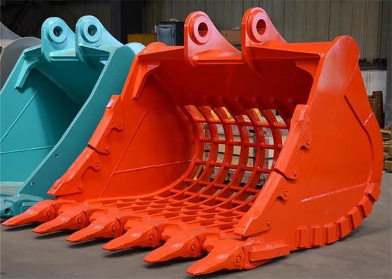 Κίτρινο Μαύρο Q355B NM400 Hardox550 Σκελετό Excavator Bucket για διάφορες εργασίες ανασκαφής