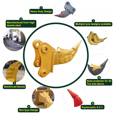 Εκσκαφέας Mounted Stump Ripper Heavy Duty Root Cutter για ακριβή τοπίο