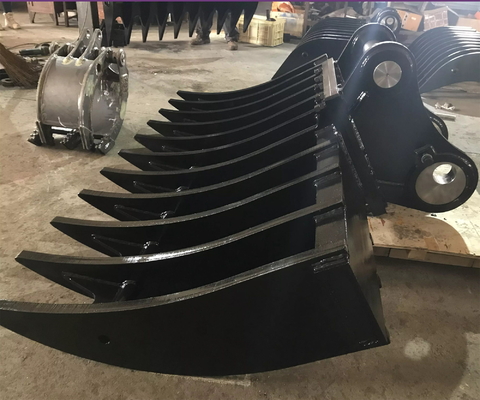 Προσαρμοσμένο 3 10 τόνων Excavator Root Rake Bucket Grapple Rake Για μικρά εξαρτήματα Excavator