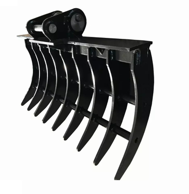 Τυποποιημένο σχήμα χάλυβα Excavator Brush Rake με κοφτερά τεντώματα για αποτελεσματικές εργασίες ανασκαφής