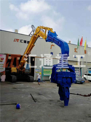 Πιστοποιημένο ISO 20Ton Excavator Hydraulic Pile Vibro Hammer With 2.5M Vice Arm Μηχανήματα κατασκευής