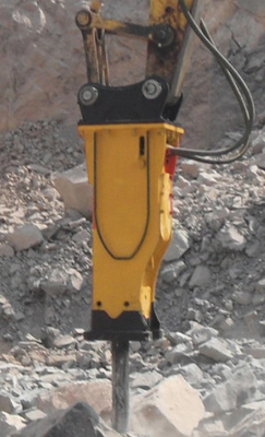 Φαρμακείο προσαρμοσμένο 4T PC40 Excavator Side Type Breaker Hammer OEM Διαμέτρου Υψηλής ποιότητας Excavator Vibro Rock Breaker Attachment