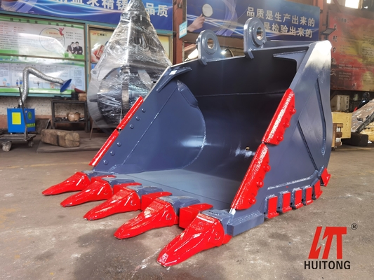 Δυνατότητα Εκσκαφέας Rock Bucket Κίτρινο/Μαύρο Q355/NM400/Hardox400 280-4300kg Προσαρμοσμένα δόντια Νέα κατάσταση