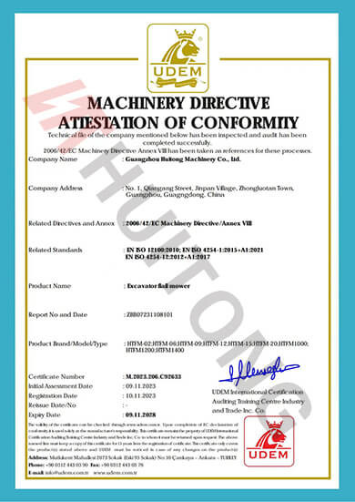 ΚΙΝΑ Guangzhou Huitong Machinery Co., Ltd. Πιστοποιήσεις